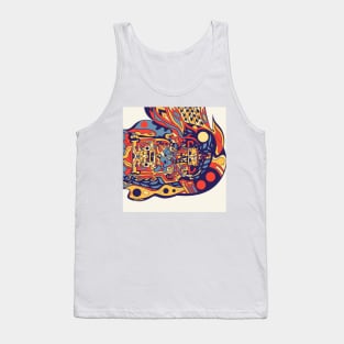 mister pakal the mayan agent astronaut ecopop art Tank Top